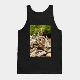 Pebbles arranged in stacks Tank Top